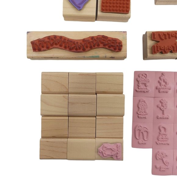 Stampin Up Stamps Lot Of 35 Wood Rubber Mounted Scrapbooking Arts Crafts Cards - Picture 10 of 10